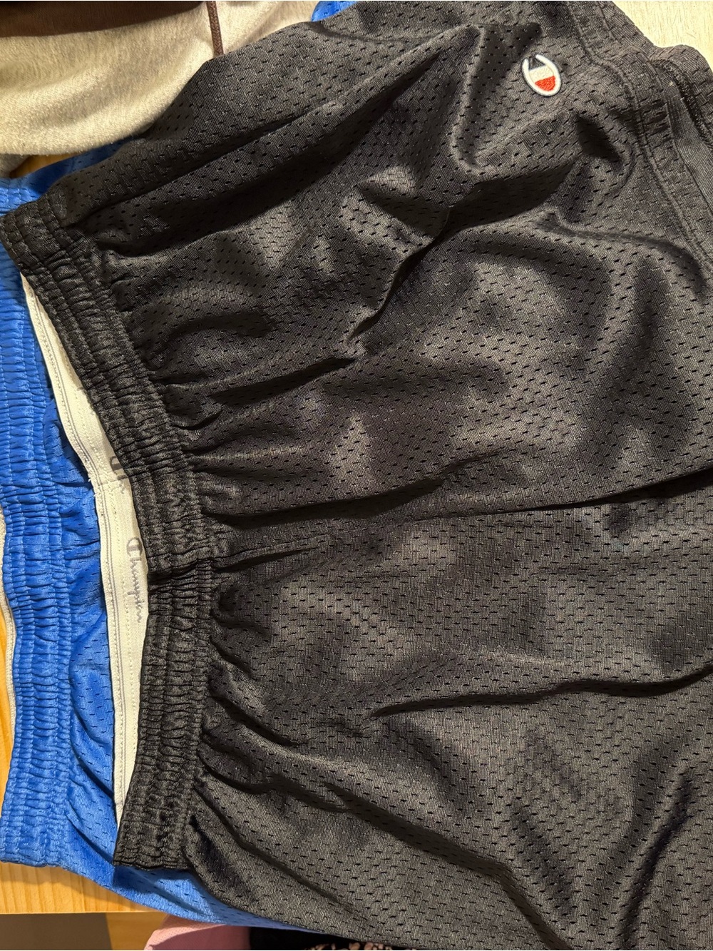2 pairs! Champion Black Mesh Athletic Shorts with Logo